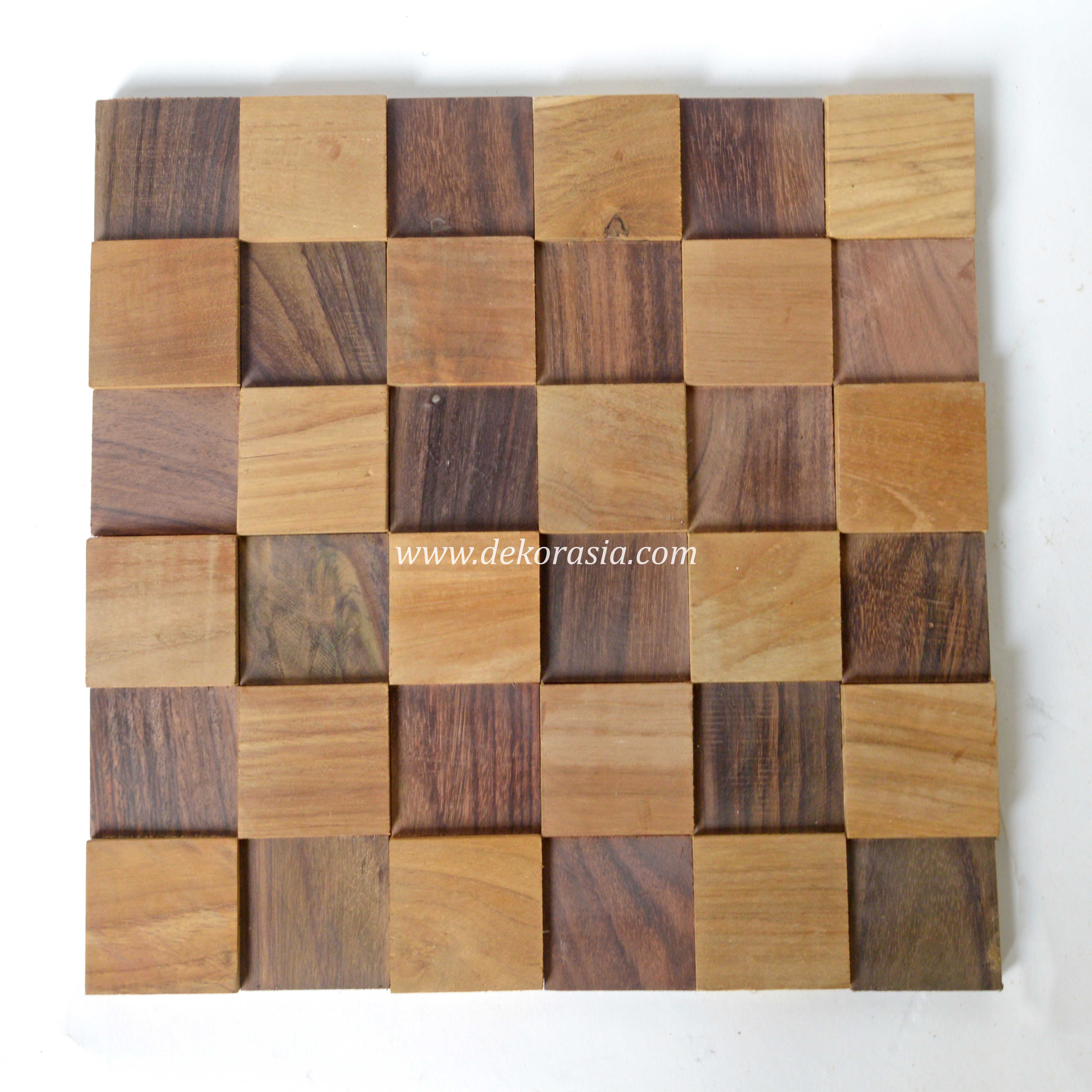 Wood Wall Cladding Premium Quality Wall Cladding Cube Mix for Room Interior Decoration